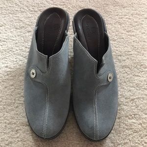 Cole Haan Ladies Blue Suede Leather Slides - 8.5